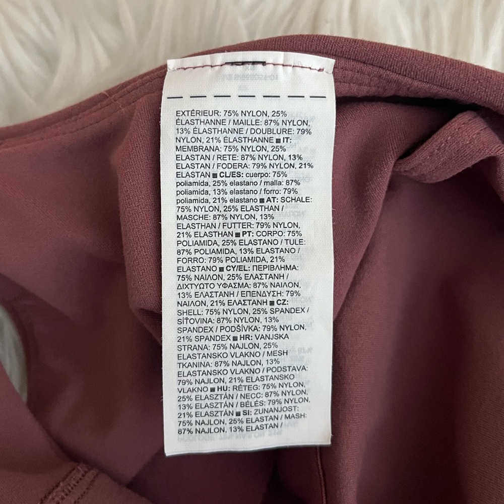 {Athleta} Conscious Cut Out Crop Tank in Tawny Rose - Womens XS - Picture 12 of 12